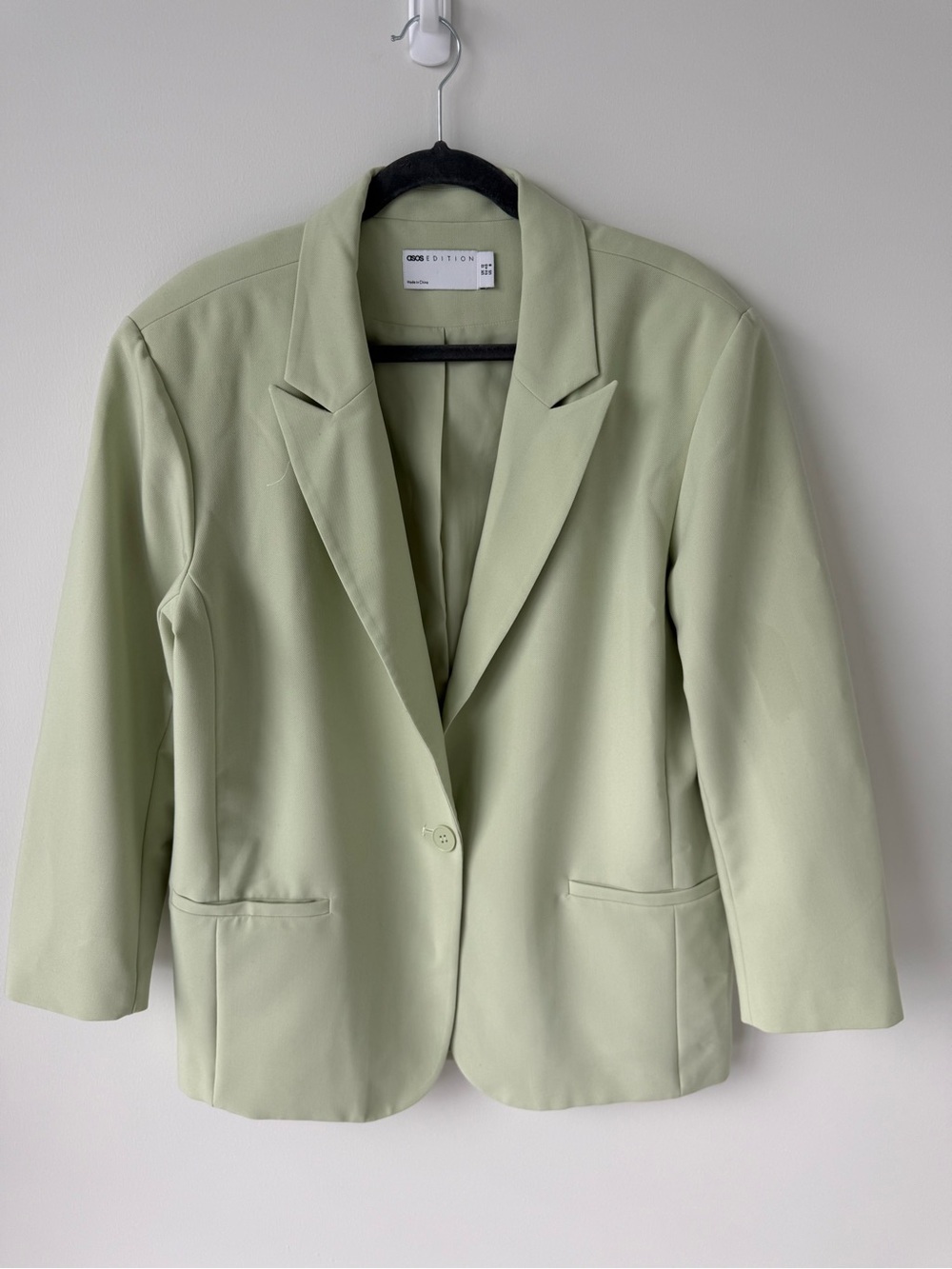 ASOS design Light Green Single-Button Blazer Jacket